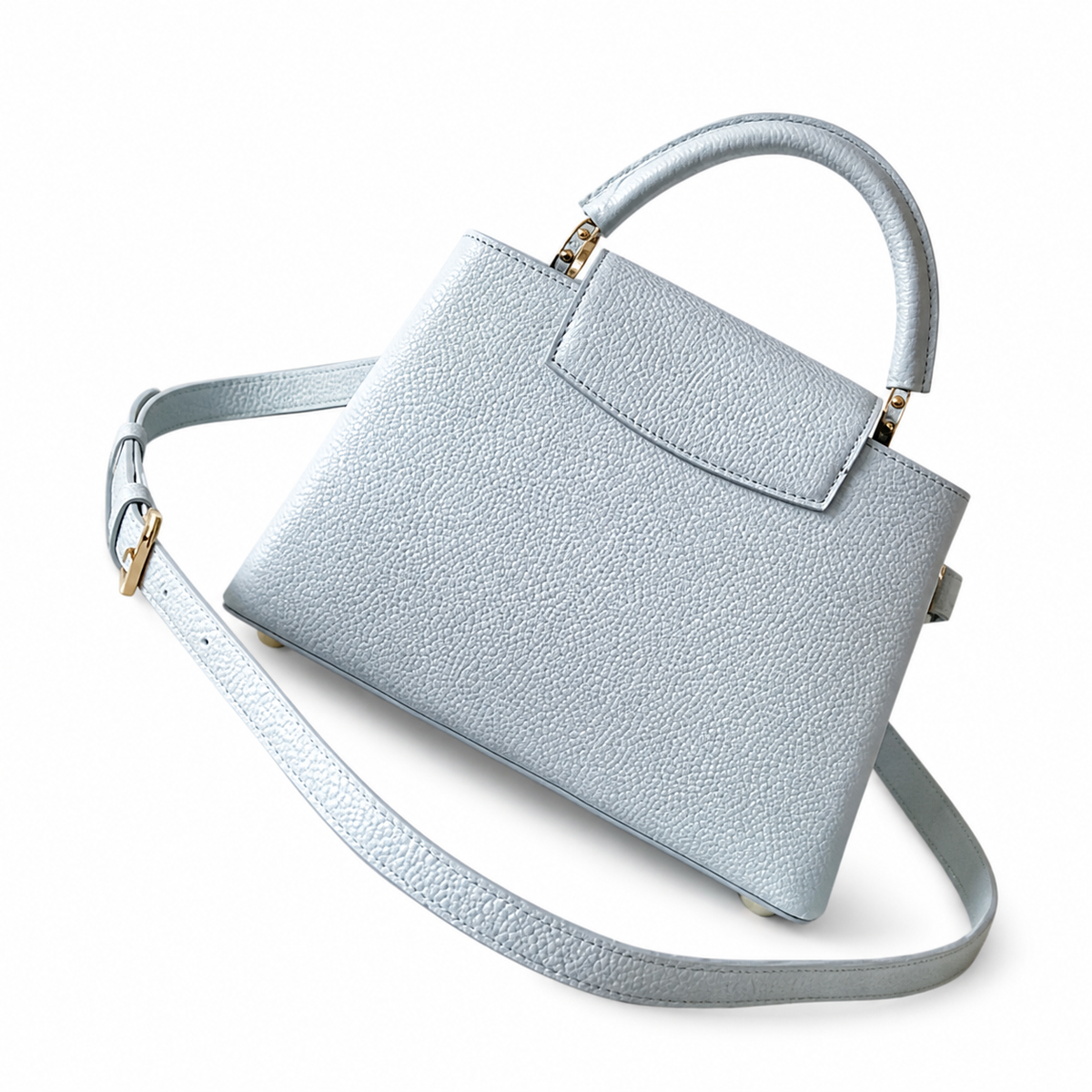 Louis Vuitton Capucines BB — Taurillon Leather in Bleu Glacier with Gold Hardware