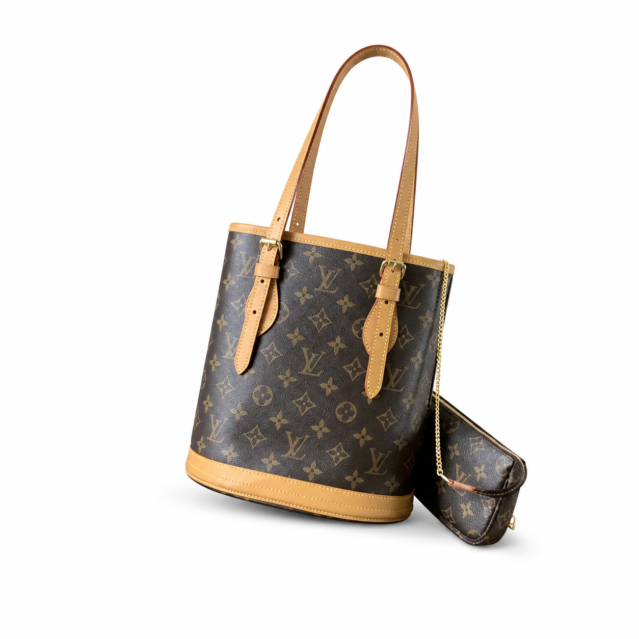 Louis Vuitton Bucket Bag — Monogram Canvas with Pochette
