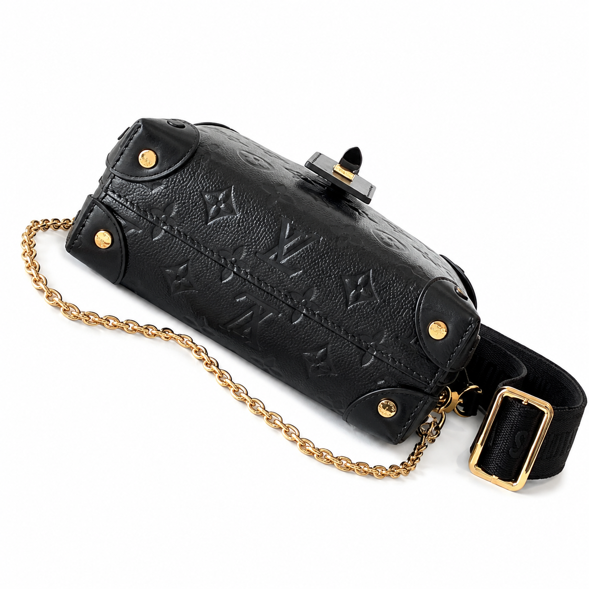 Louis Vuitton Twist MM Flap Crossbody in Damier Azur Canvas