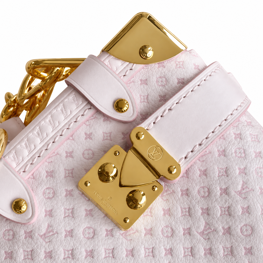 Louis Vuitton Petite Malle Souple — Monogram Velvet in Rose Poudre with Gold Hardware