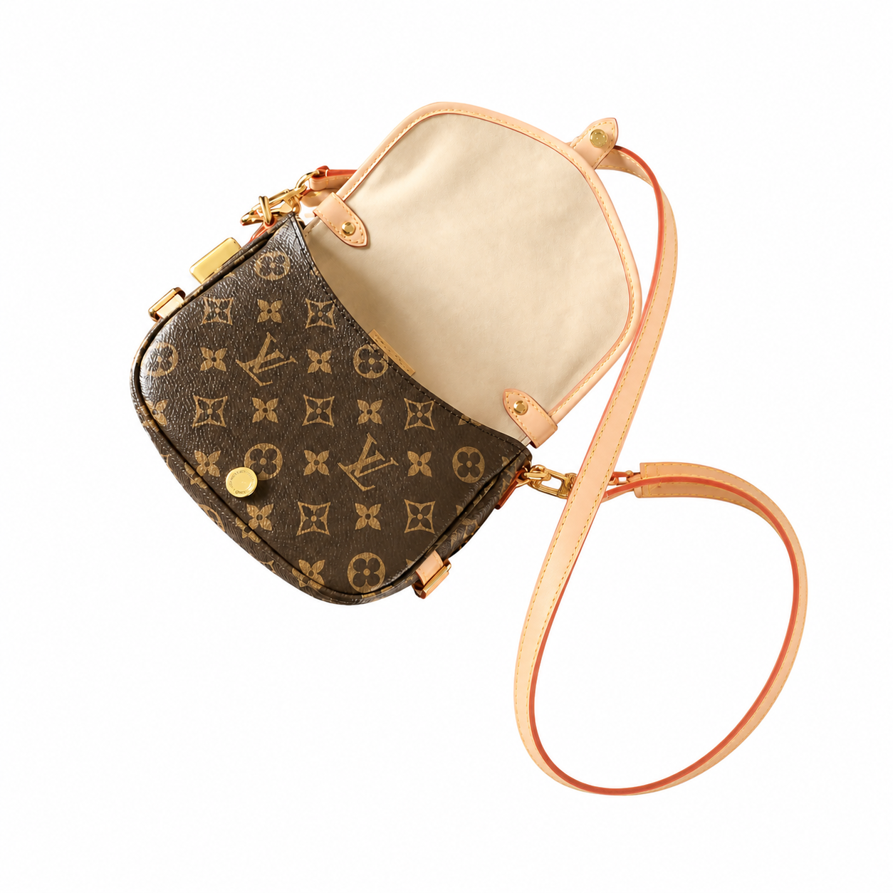Louis Vuitton Tambourin BB Crossbody Bag — Monogram Canvas & Vachetta