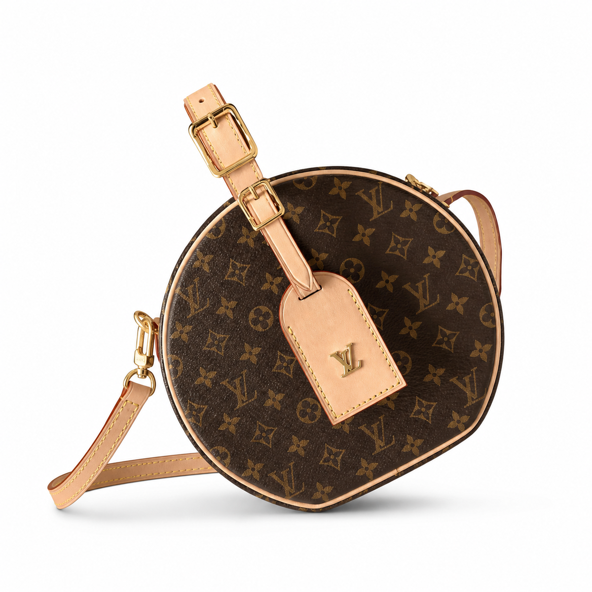 Louis Vuitton Boîte Chapeau — Monogram Canvas, Vachetta Piping & Edge Zipper