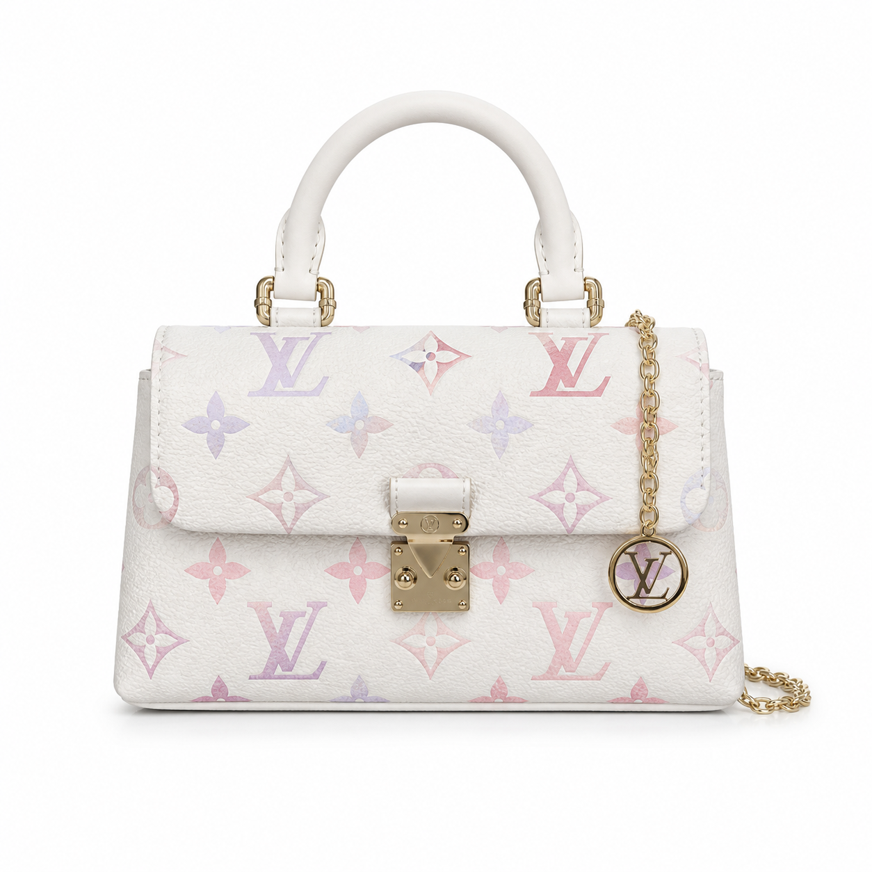 Louis Vuitton Madeleine BB — Monogram Giant Watercolor in Spring Pastel with Gold LV Lock & Charm