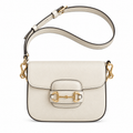 Gucci Horsebit 1955 Mini Crossbody Bag in Full White Leather