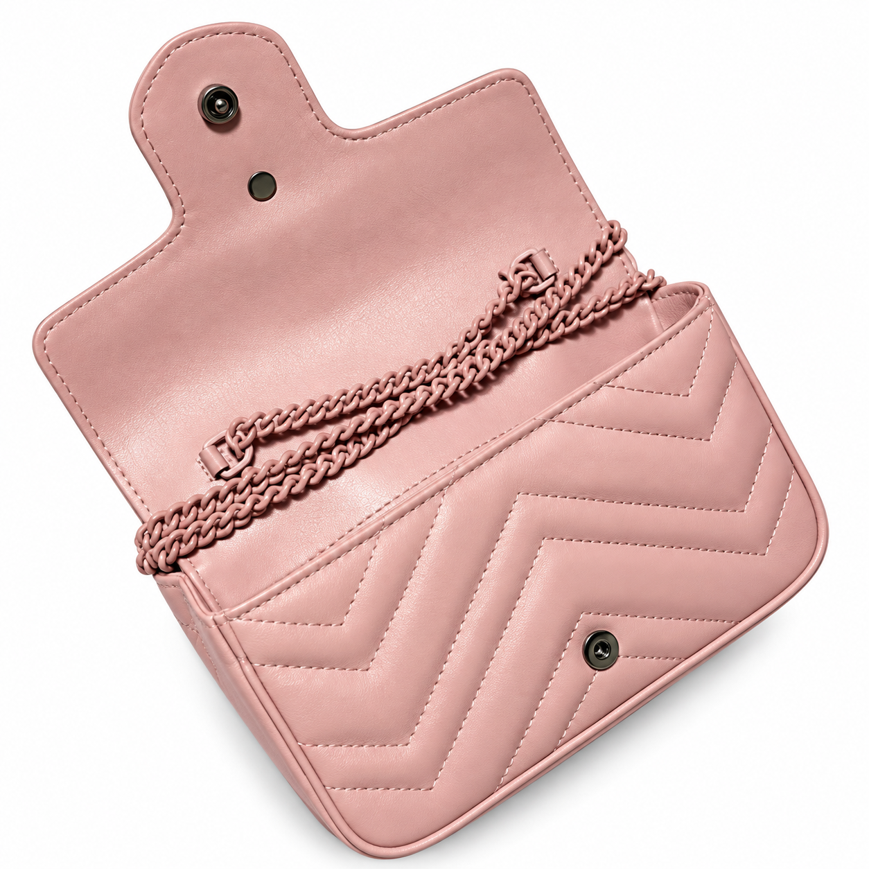 Gucci GG Marmont Super Mini Bag in Tonal Pink with Pink-Coated Hardware