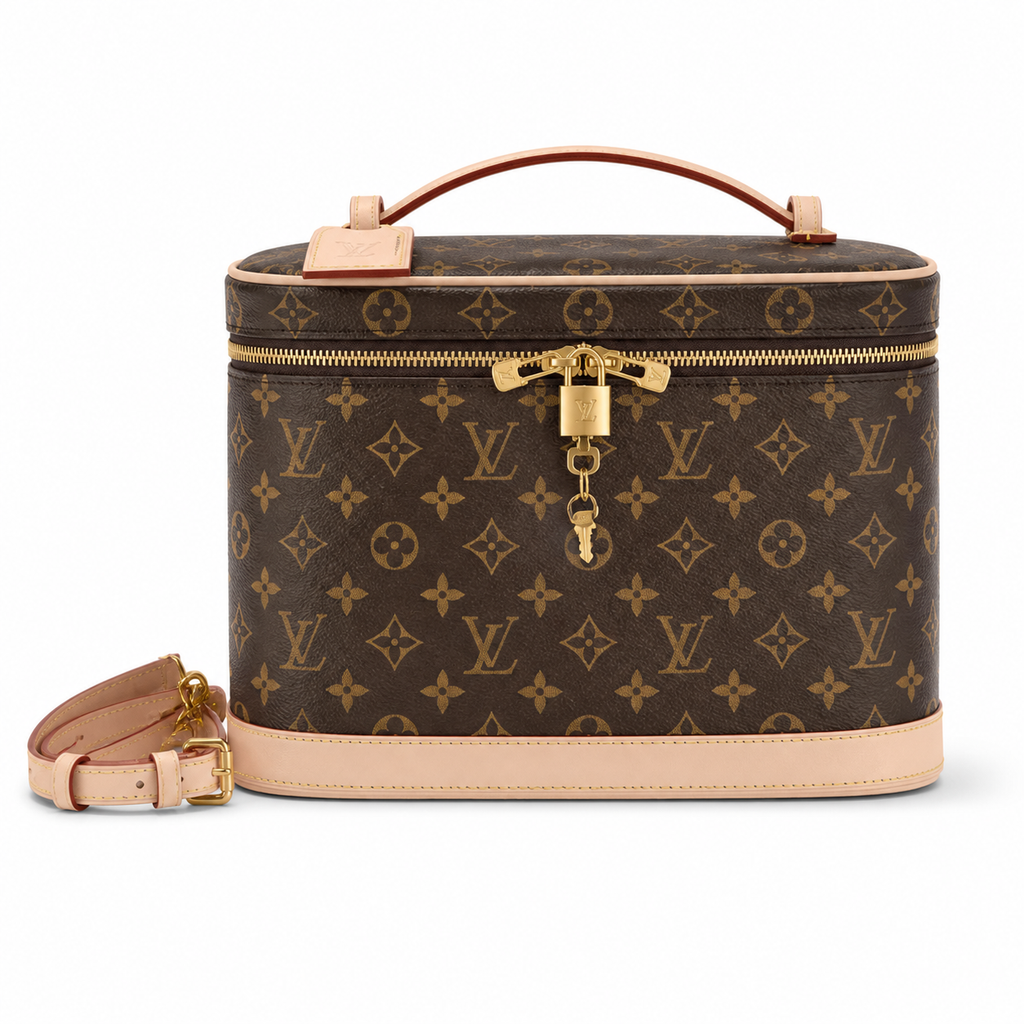 Louis Vuitton Nice BB — Monogram Canvas Vanity Case with Lock & Key