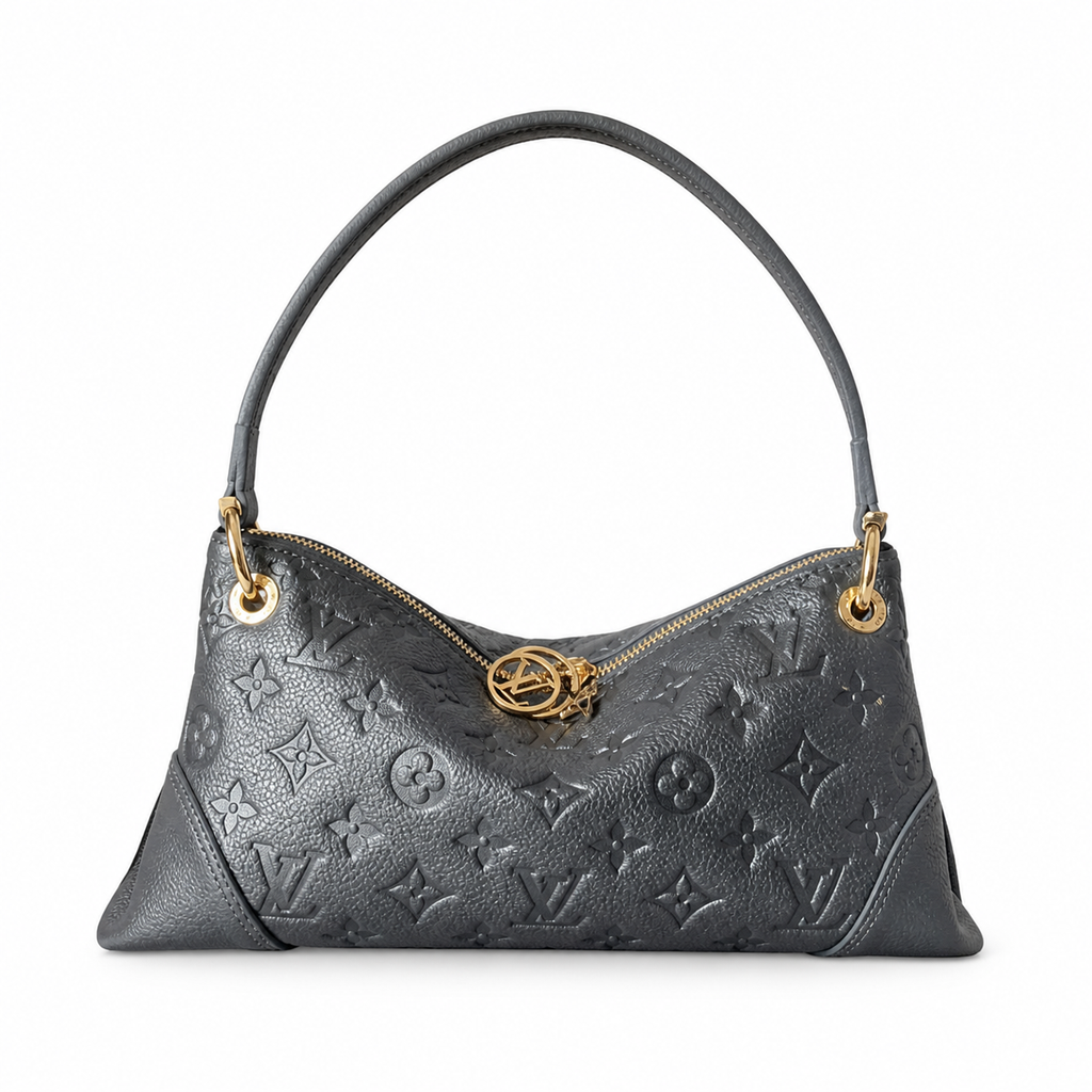 Louis Vuitton Boulogne — Gris Giant Empreinte, Diagonal Zip & LV Circle Zipper Pull