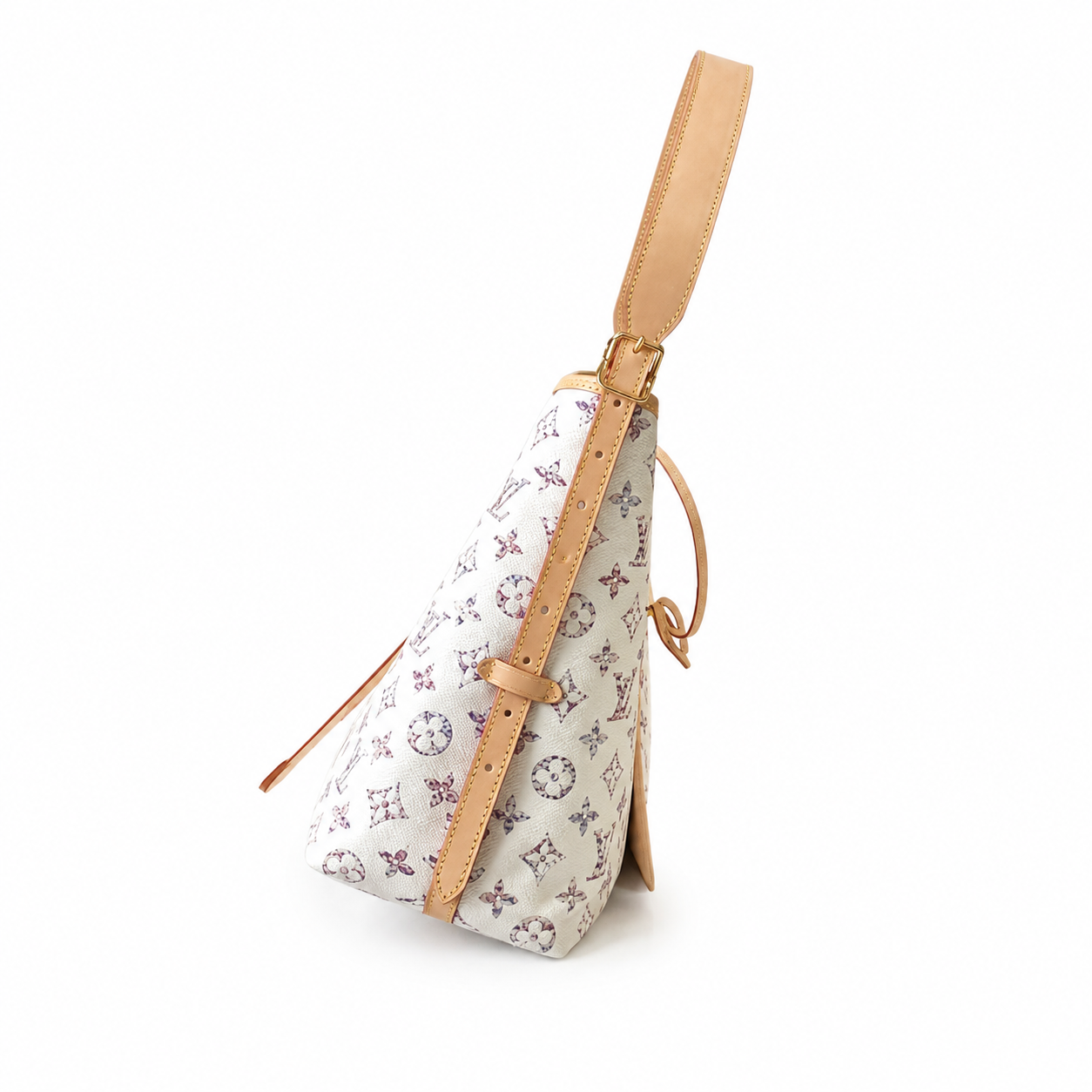 Louis Vuitton Neverfull MM — Monogram Bloom Floral Canvas, Rose & Lilac Watercolour, Vachetta Trim