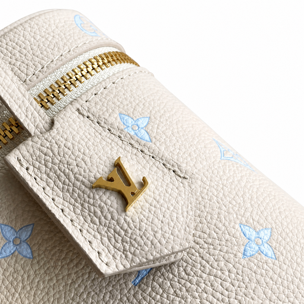 Louis Vuitton Ellipse BB — Bicolor Monogram Empreinte in Crème & Bleu Glacier