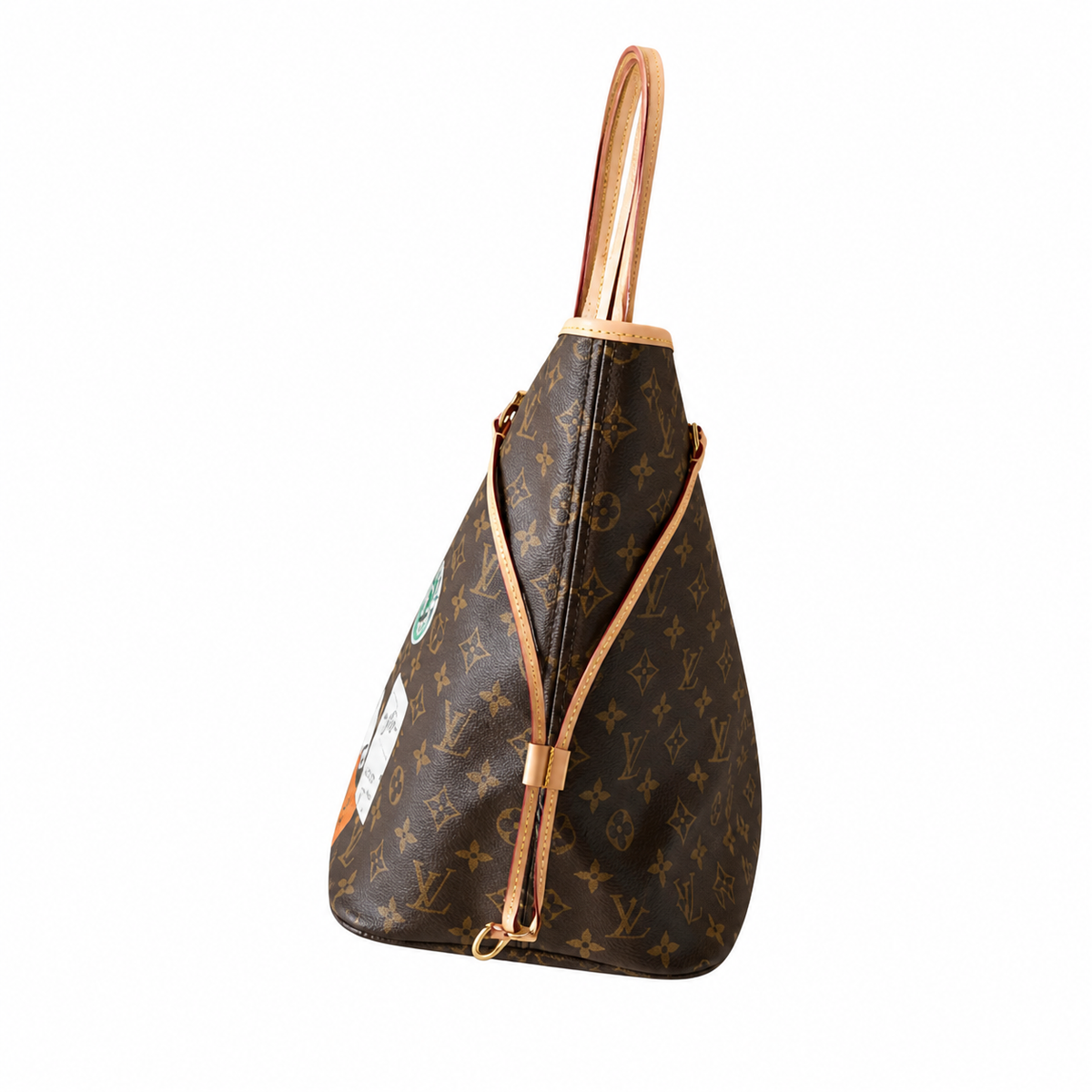 Louis Vuitton Neverfull GM — Monogram Canvas with My LV World Tour Stripe in Yellow & Fuchsia
