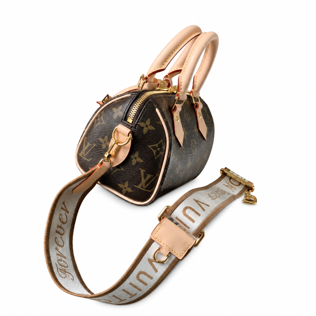 Louis Vuitton Speedy Bandoulière 18 — Monogram Canvas, Vachetta Handles & ‘Forever’ Wide Strap