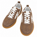 Hermès Brown Paneled Sneakers with White Trim