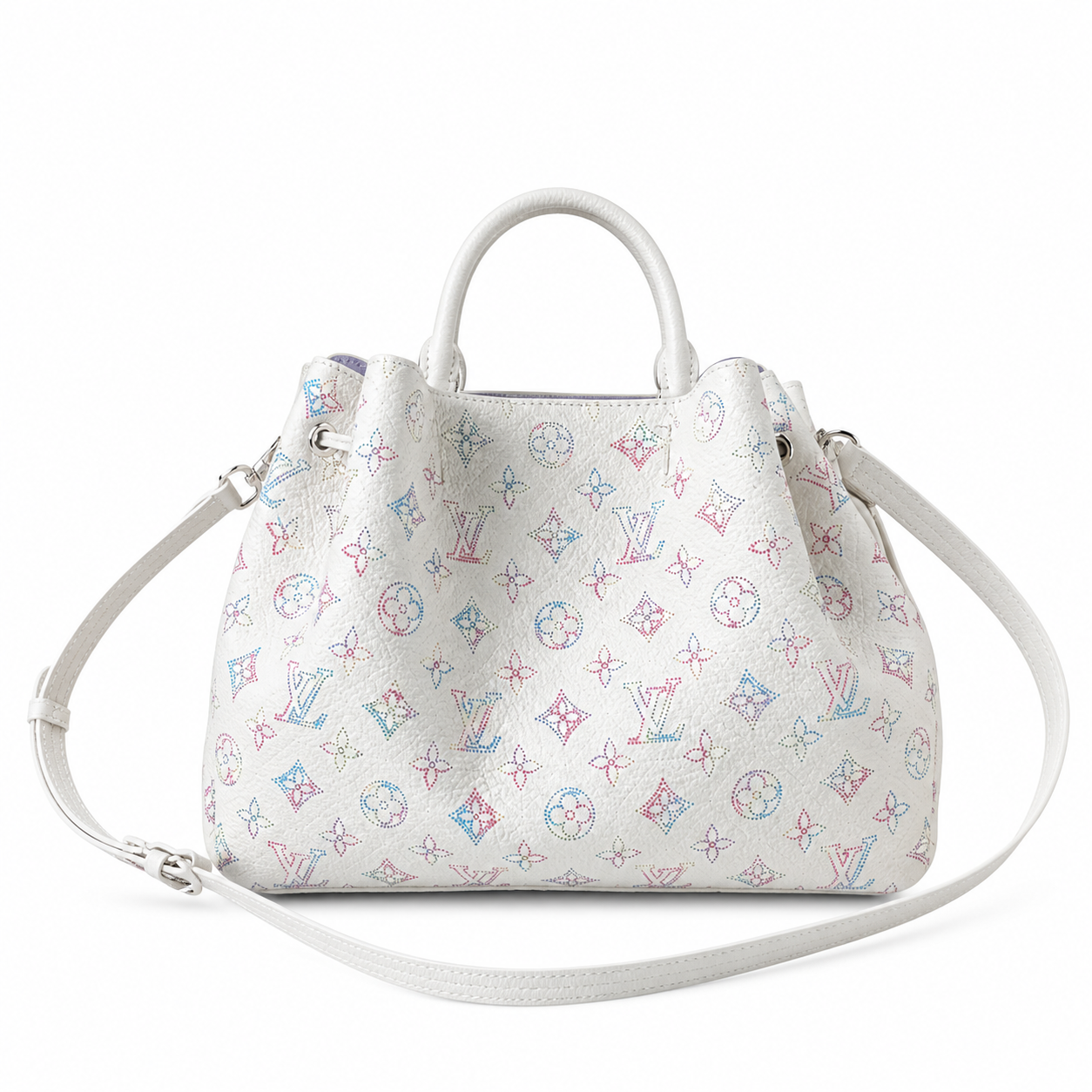 Louis Vuitton Bella Tote — Mahina Perforated Leather with Multicolor Crystal Monogram