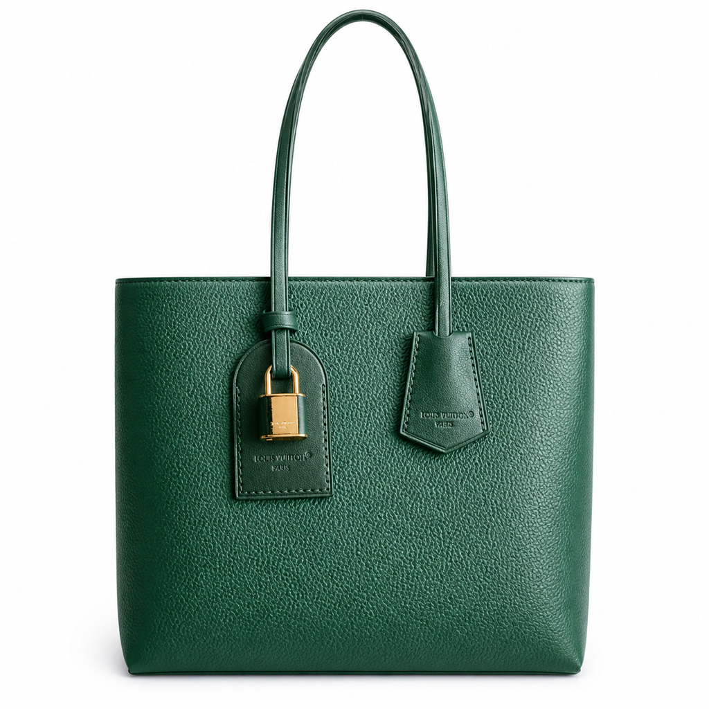 Louis Vuitton Capucines Tote MM — Taurillon Leather in Vert Foncé with Gold LV Lock