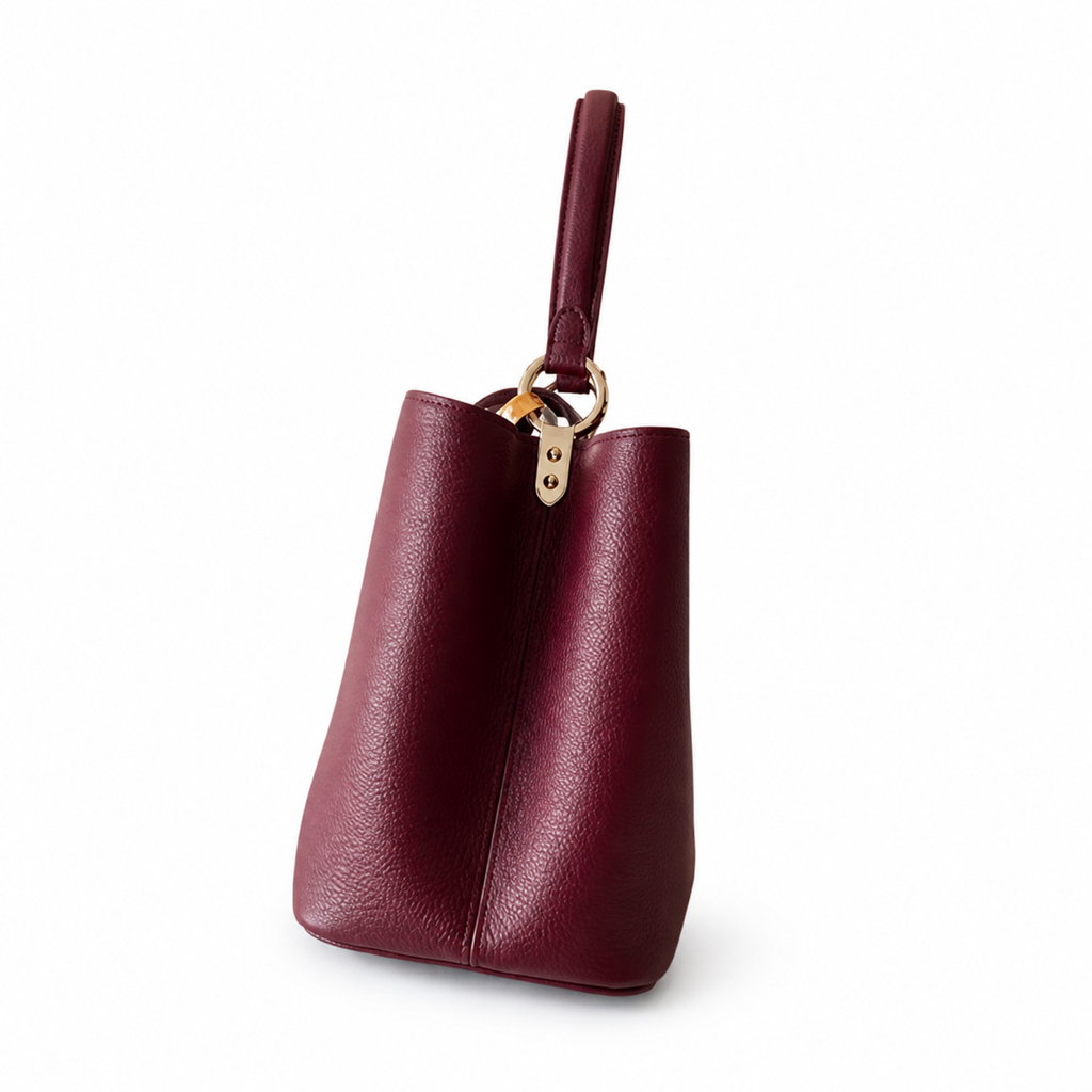 Louis Vuitton Capucines MM — Taurillon Leather in Bordeaux with Gold LV Lock