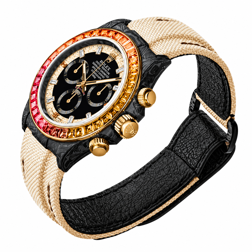 Rolex Sunset Bezel Black Dial Watch