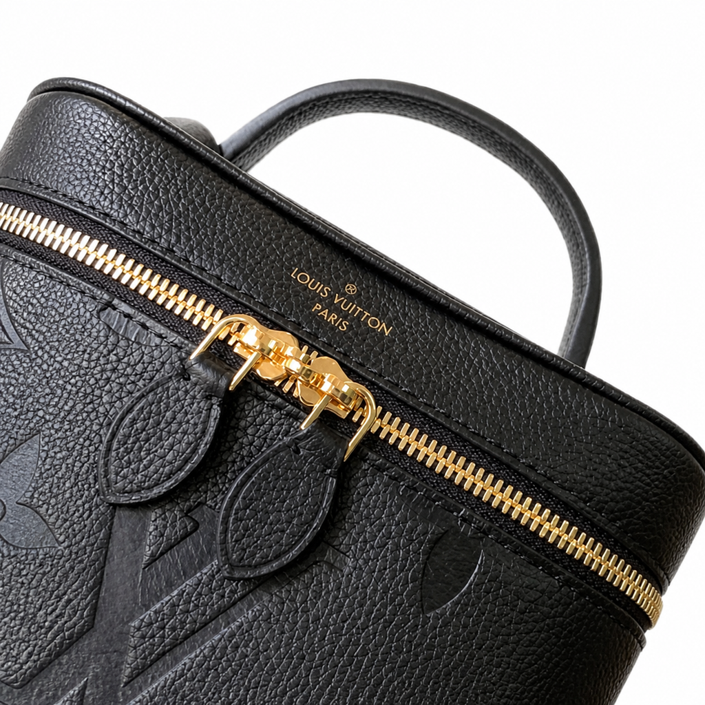 Louis Vuitton Vanity PM — Monogram Empreinte Leather in Black