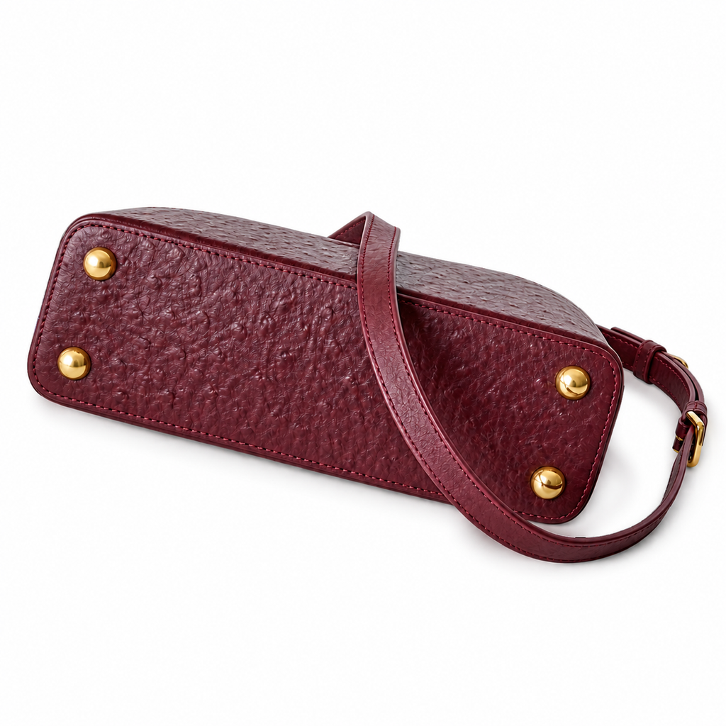 Louis Vuitton Capucines BB — Autruche Ostrich Leather in Bordeaux with Gold Hardware