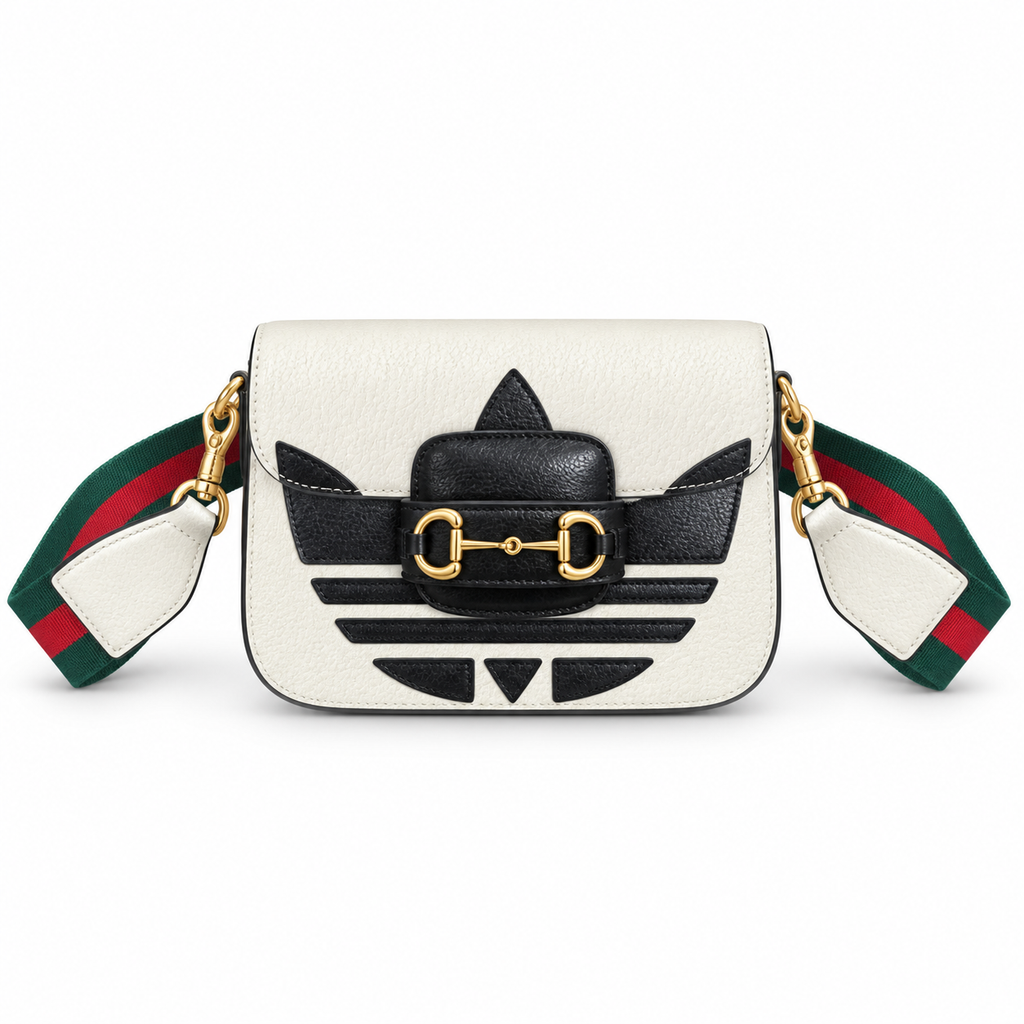 Gucci x Adidas Horsebit 1955 Mini Crossbody Bag in White