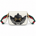 Gucci x Adidas Horsebit 1955 Mini Crossbody Bag in White