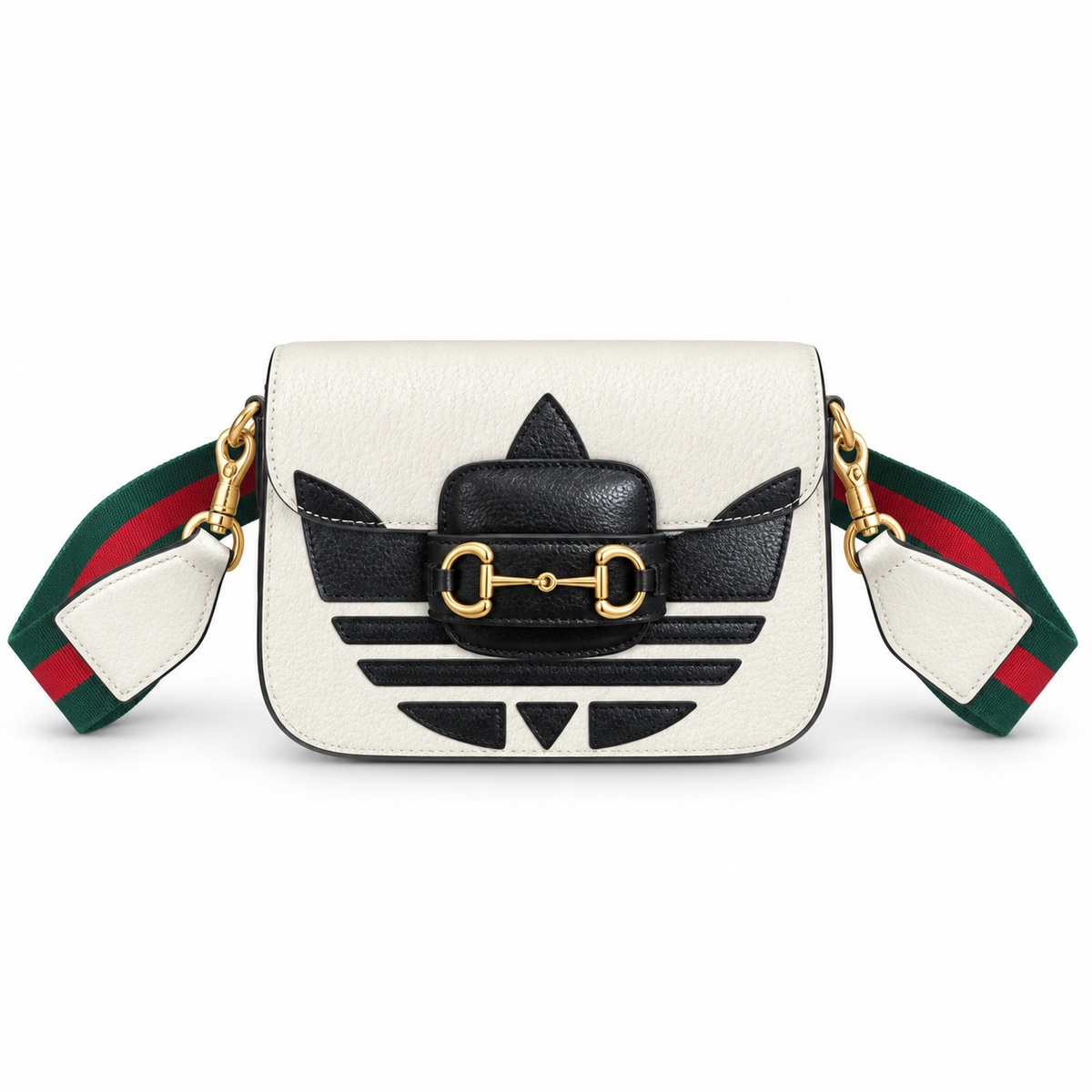 Gucci x Adidas Horsebit 1955 Mini Crossbody Bag in White