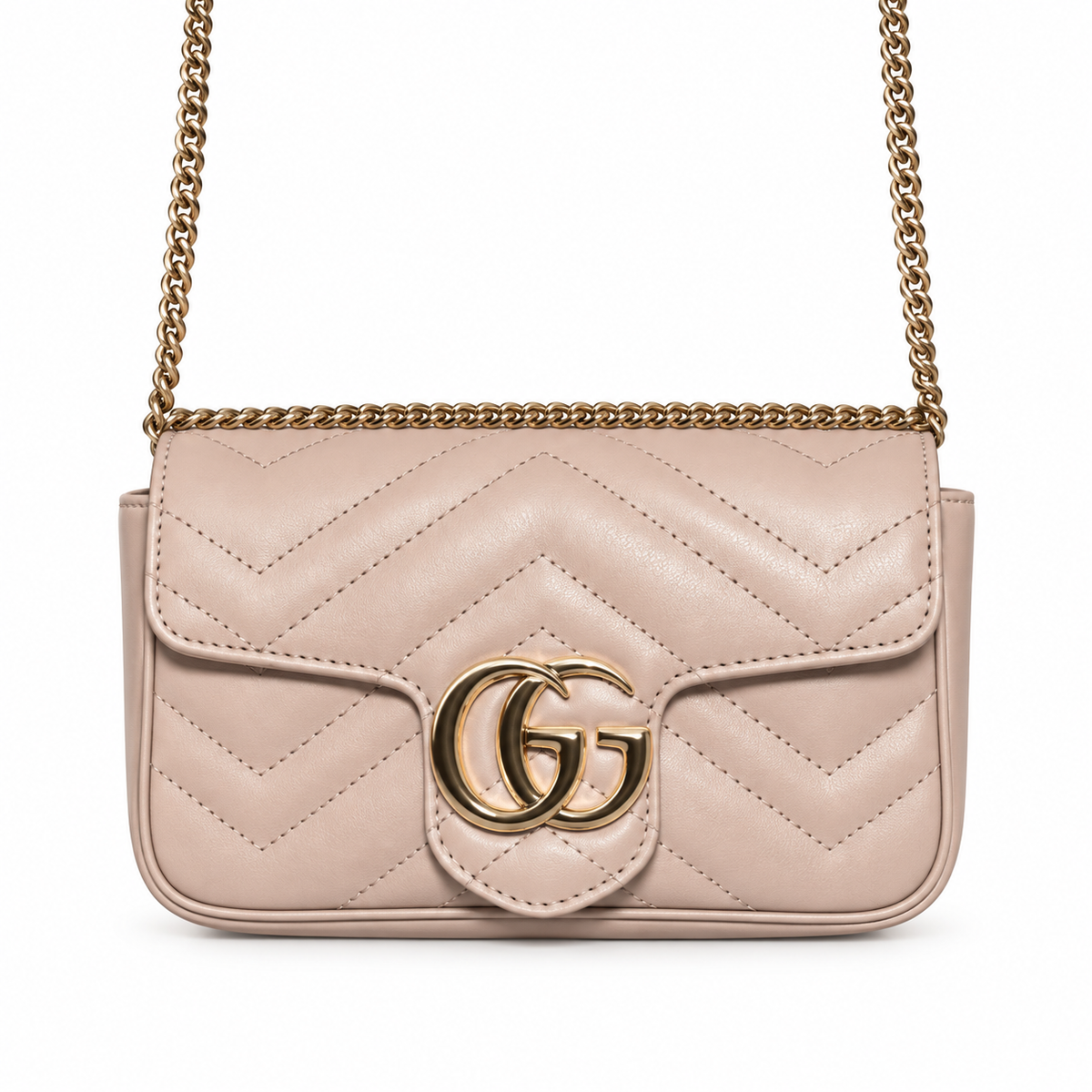 Gucci GG Marmont Super Mini Bag in Dusty Pink Matelassé