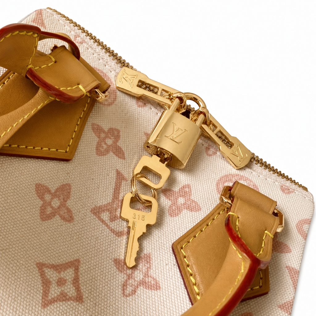 Louis Vuitton Capucines Mini Bag in Rose Poudre With Jewel Chain
