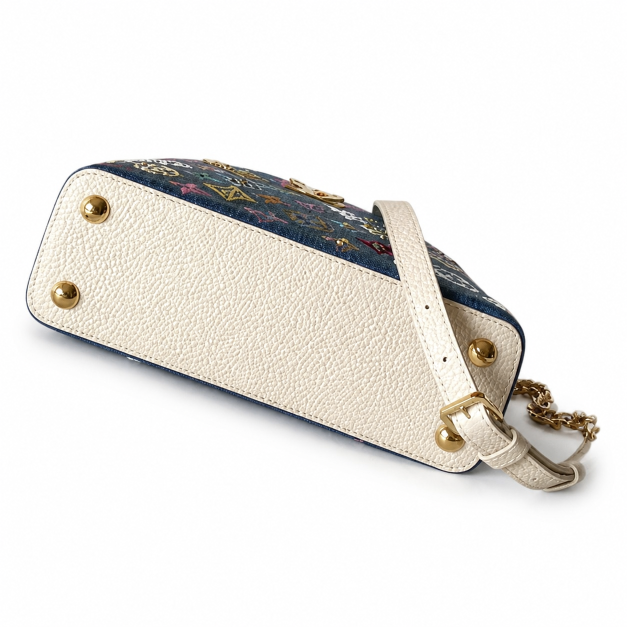 Louis Vuitton Capucines Mini — Indigo Monogram Denim, Hand-Embroidered Pearl & Crystal