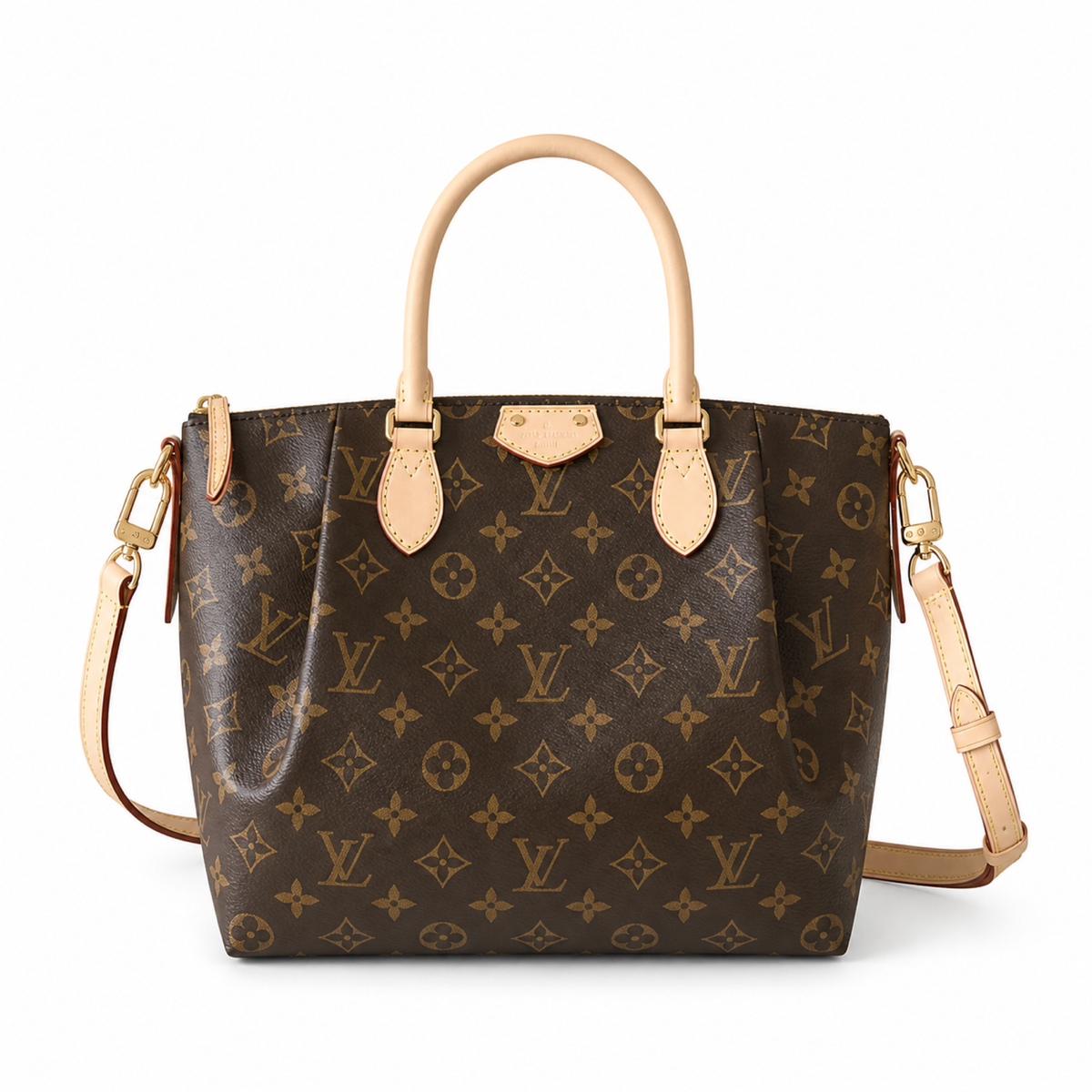 Louis Vuitton Turenne MM — Monogram Canvas, Vachetta Shield Tabs & Side Zip