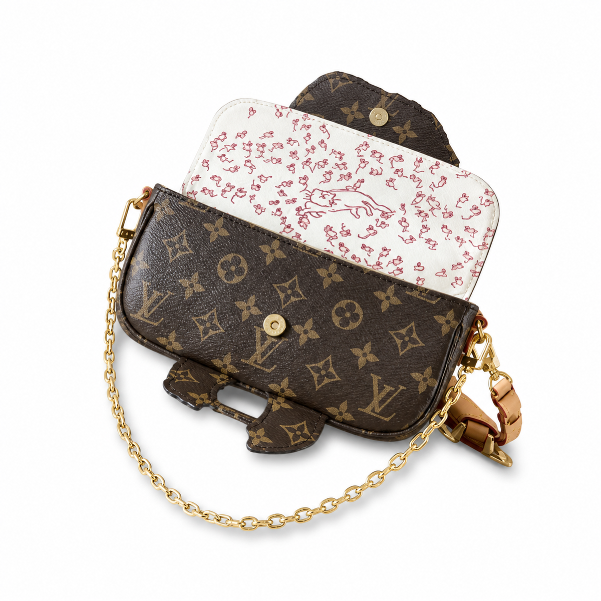 Louis Vuitton Monogram Feather-Slim Vertical Crossbody