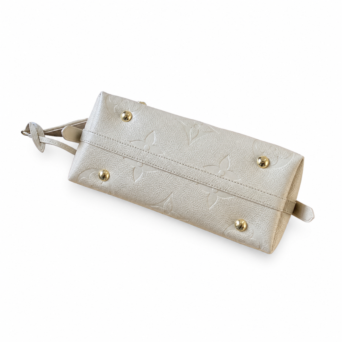 Louis Vuitton Giant Monogram Hobo — Crème Empreinte, Gold Zipper, Stud Feet & Matching Mini Pouch