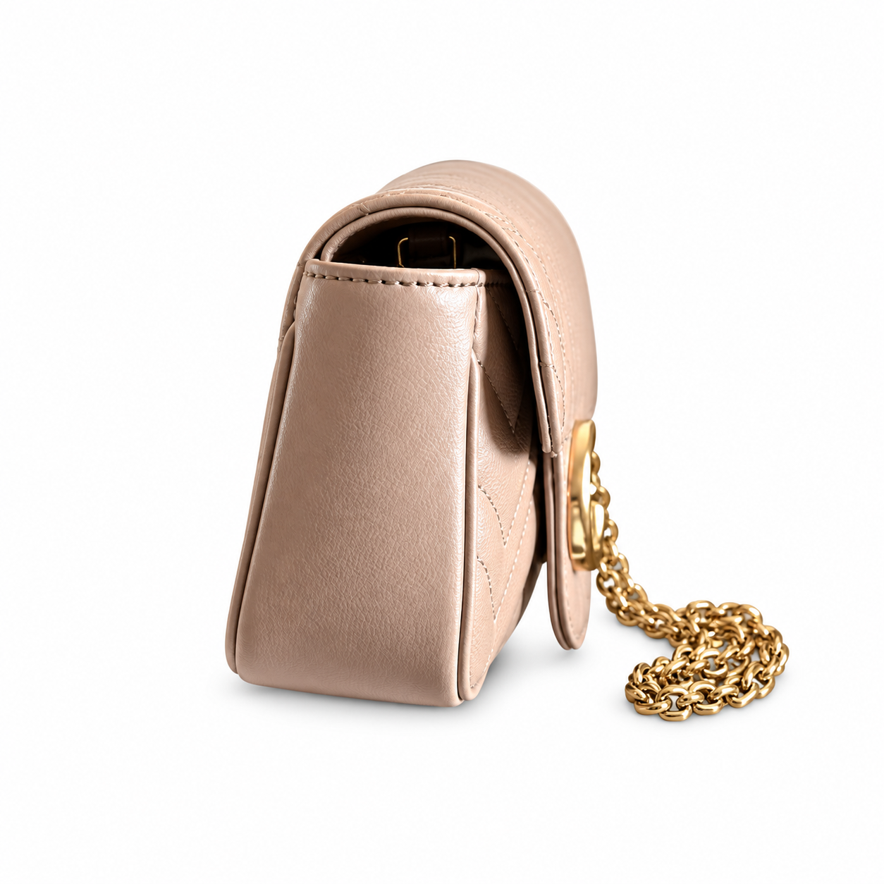Gucci GG Marmont Mini Bag in Nude Rose with Gold Hardware