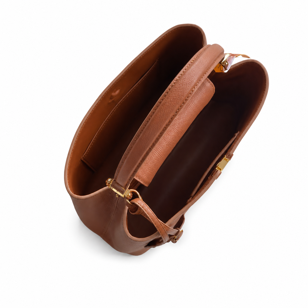 Louis Vuitton Capucines MM — Taurillon Leather in Miel with Gold LV Lock