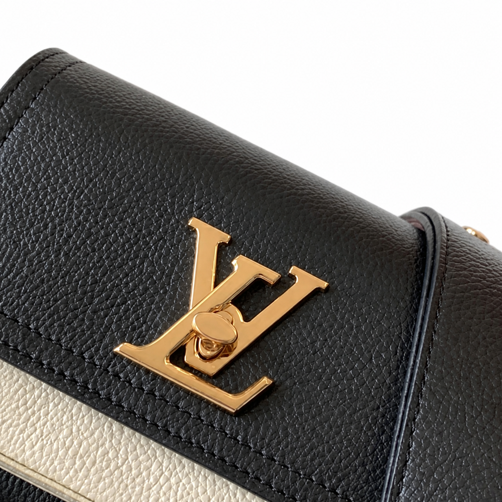 Louis Vuitton Lockme City — Noir & Crème Two-Tone Calfskin