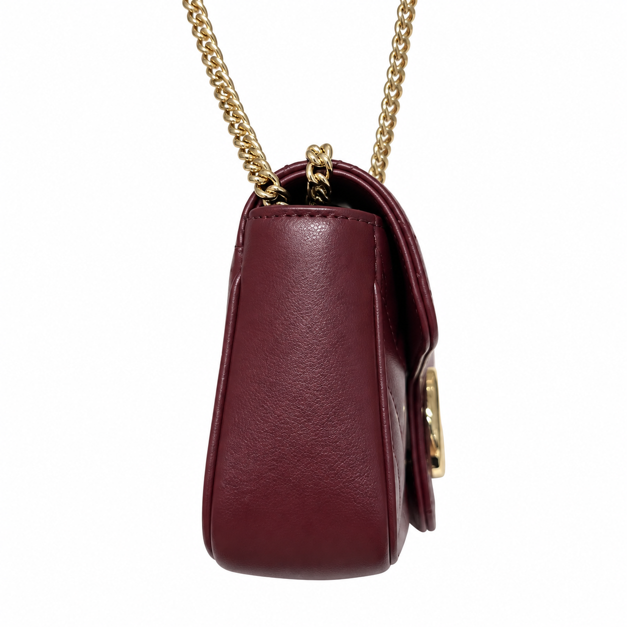 Gucci GG Marmont Super Mini Bag in Bordeaux Matelassé