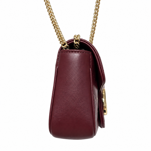 Gucci GG Marmont Super Mini Bag in Bordeaux Matelassé