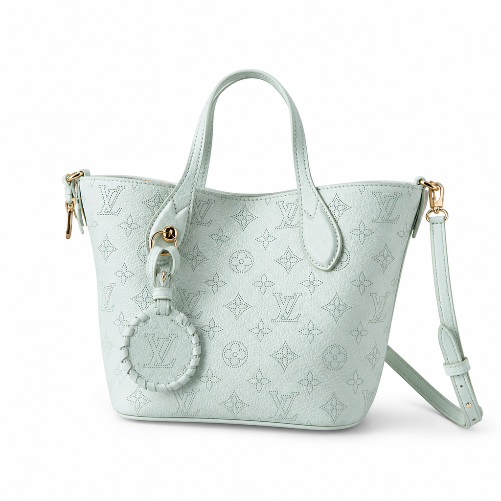 Louis Vuitton Blossom PM — Mahina Perforated Leather in Vert d’Eau with Braided Key Charm