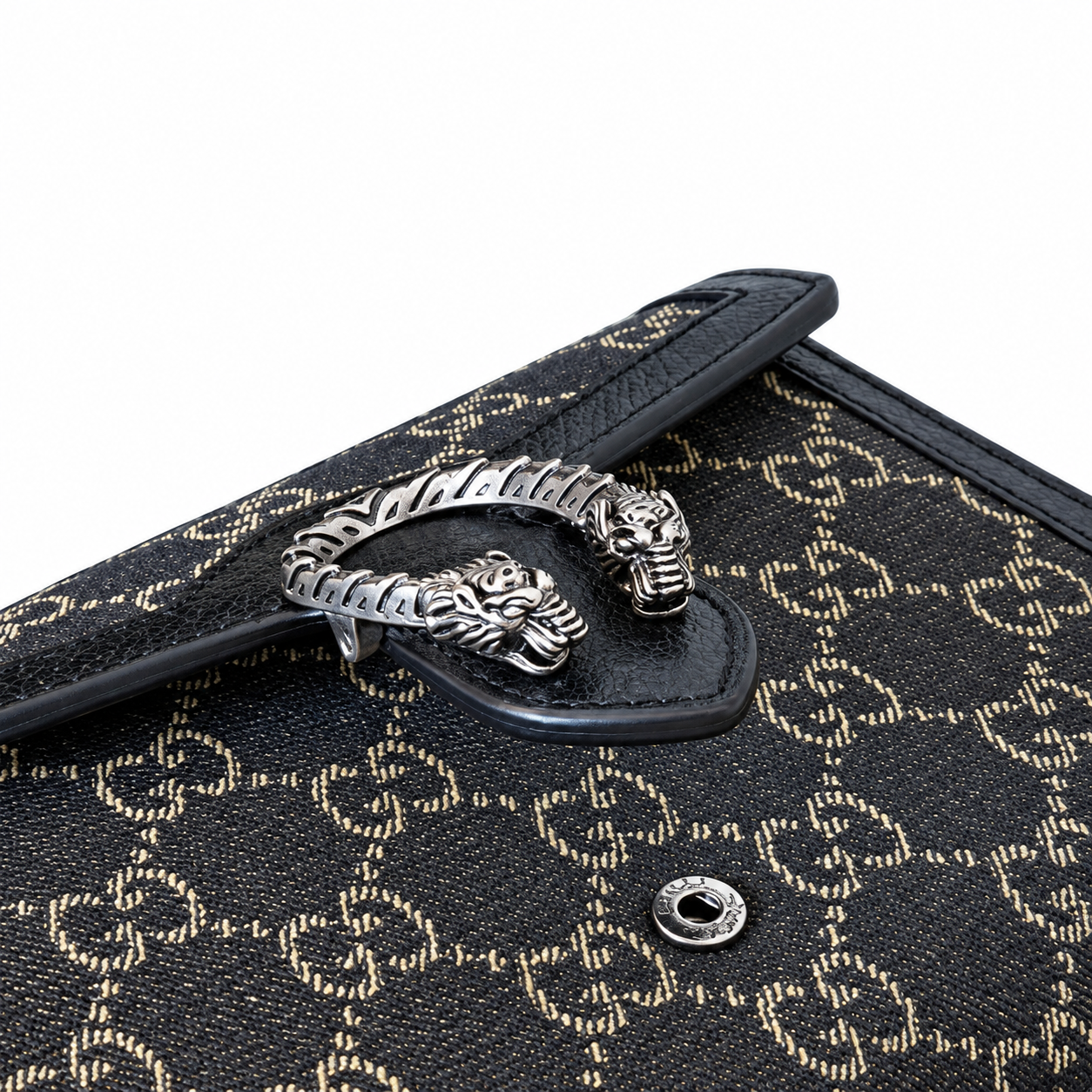 Gucci Dionysus Small Shoulder Bag in Black GG Supreme Canvas