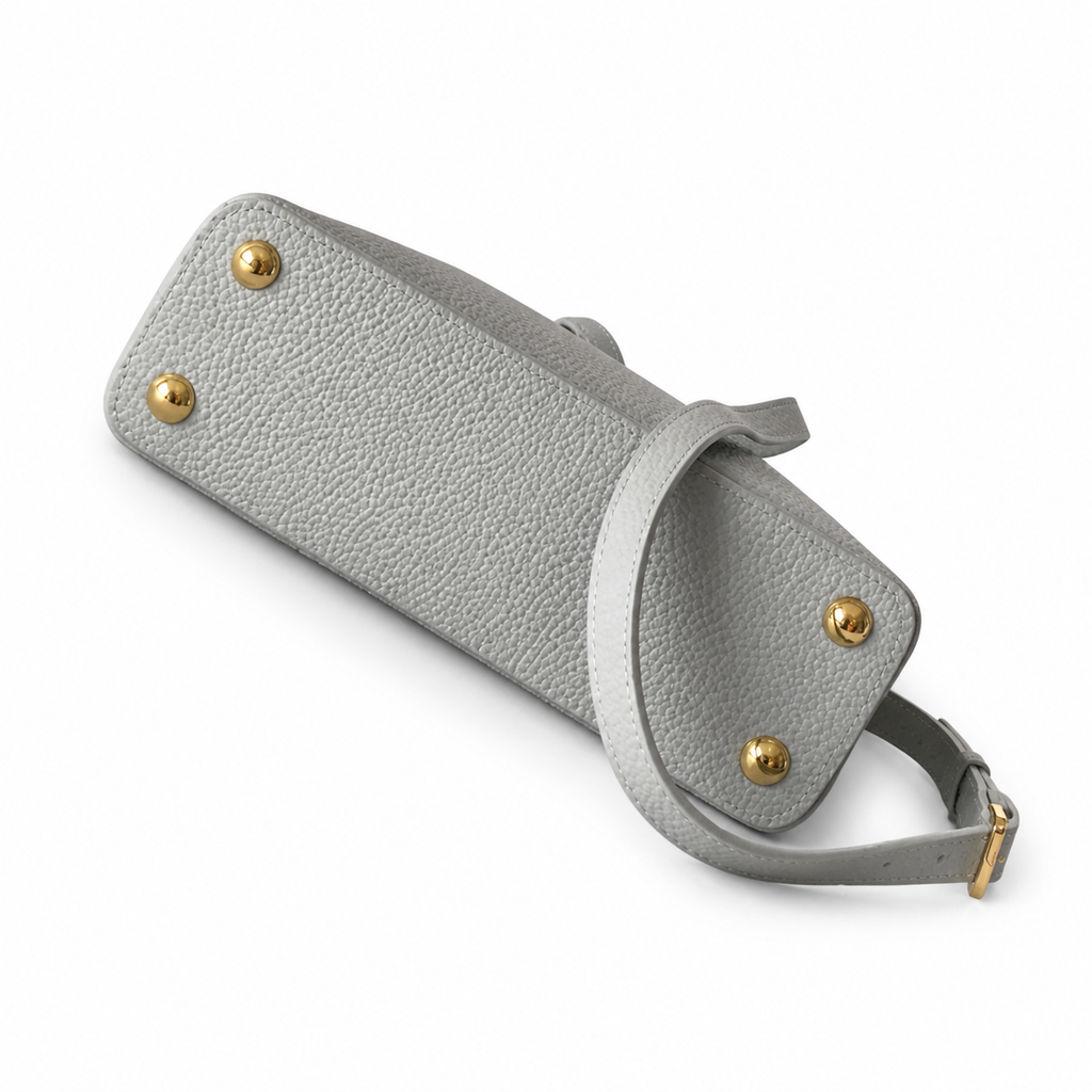 Louis Vuitton Capucines BB — Taurillon Leather in Gris Perle with Tonal LV Clasp
