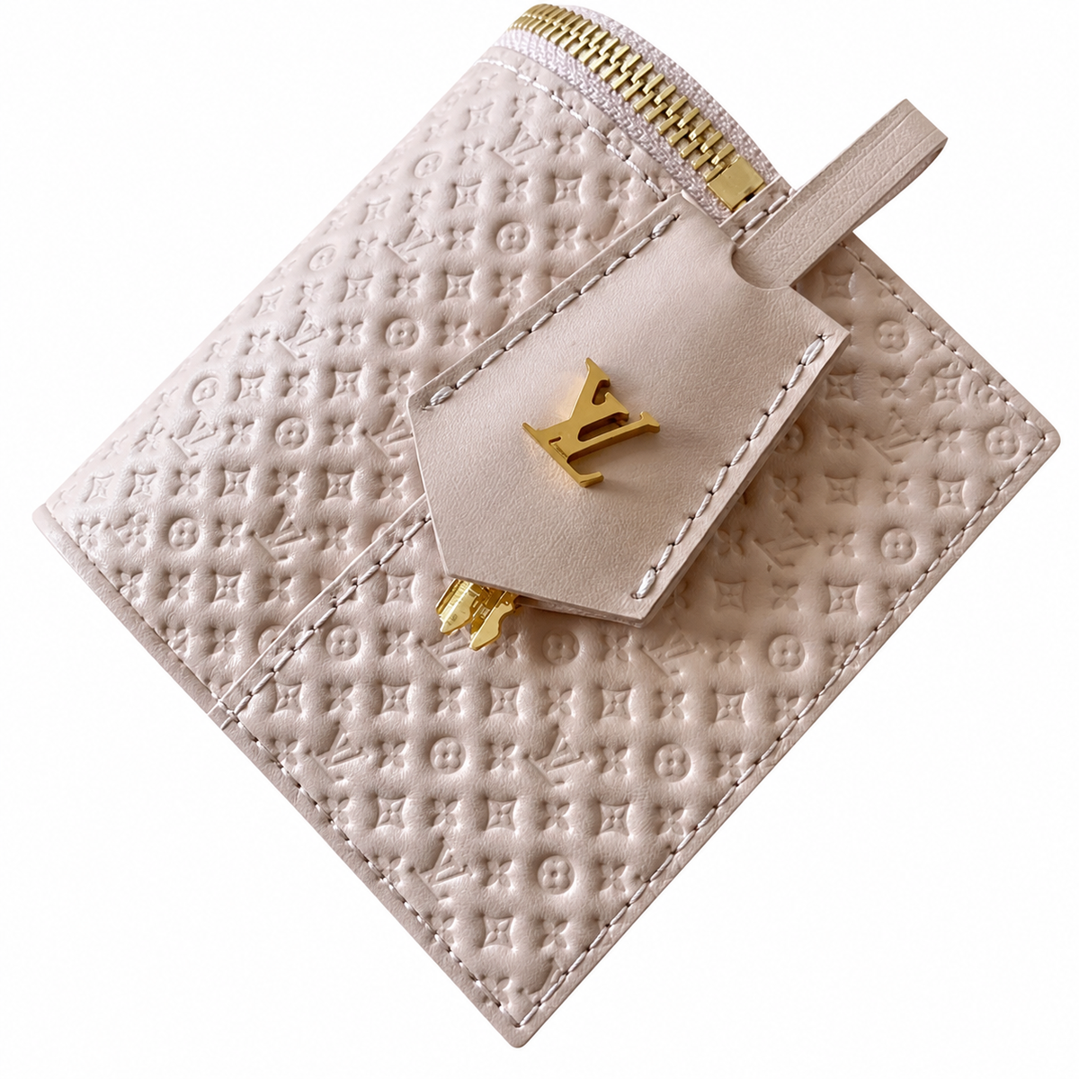Louis Vuitton Capucines Compact Wallet — Monogram Embossed Leather in Crème