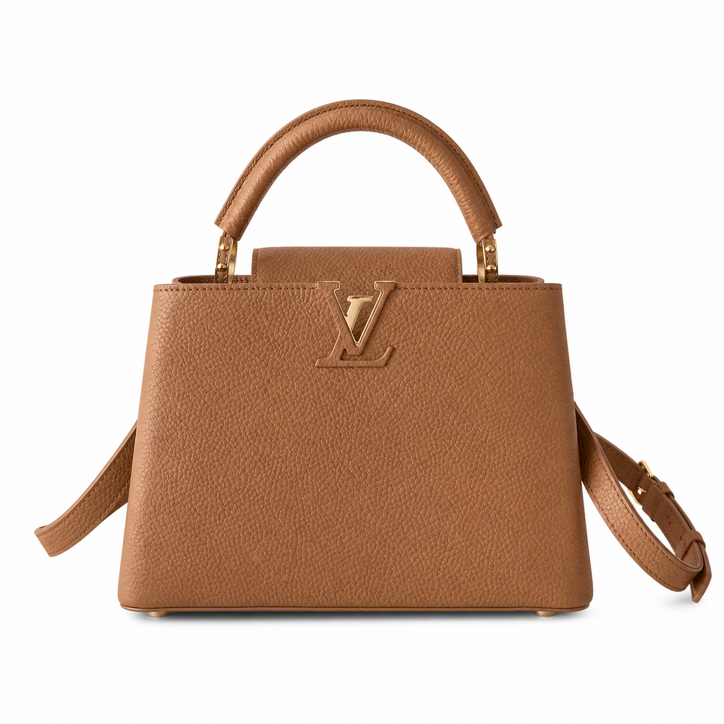 Louis Vuitton Capucines BB — Taurillon Leather in Caramel with Tonal LV Clasp & Gold Hardware