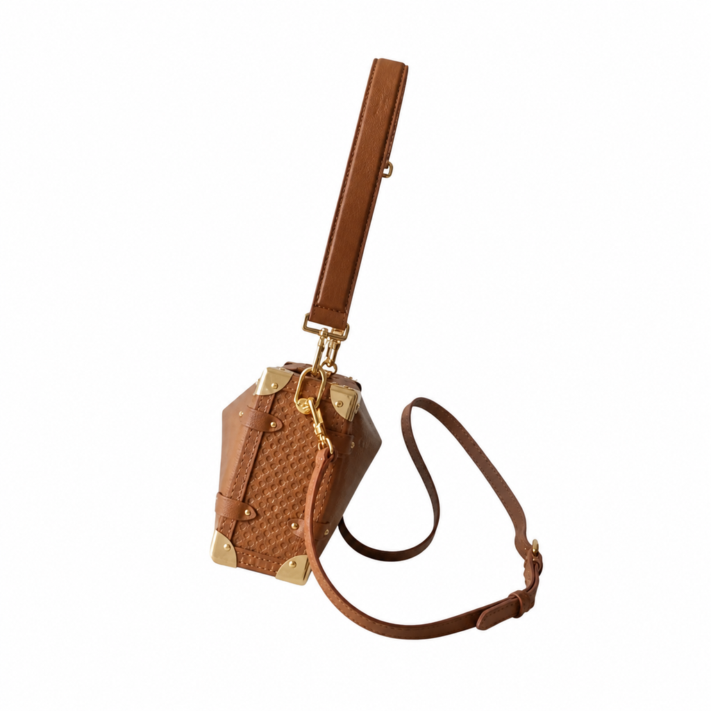 Louis Vuitton Petite Malle — Monogram Quilted Leather in Noisette with Gold Hardware