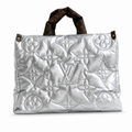 Louis Vuitton Onthego GM — Pillow Quilted Nylon in Silver