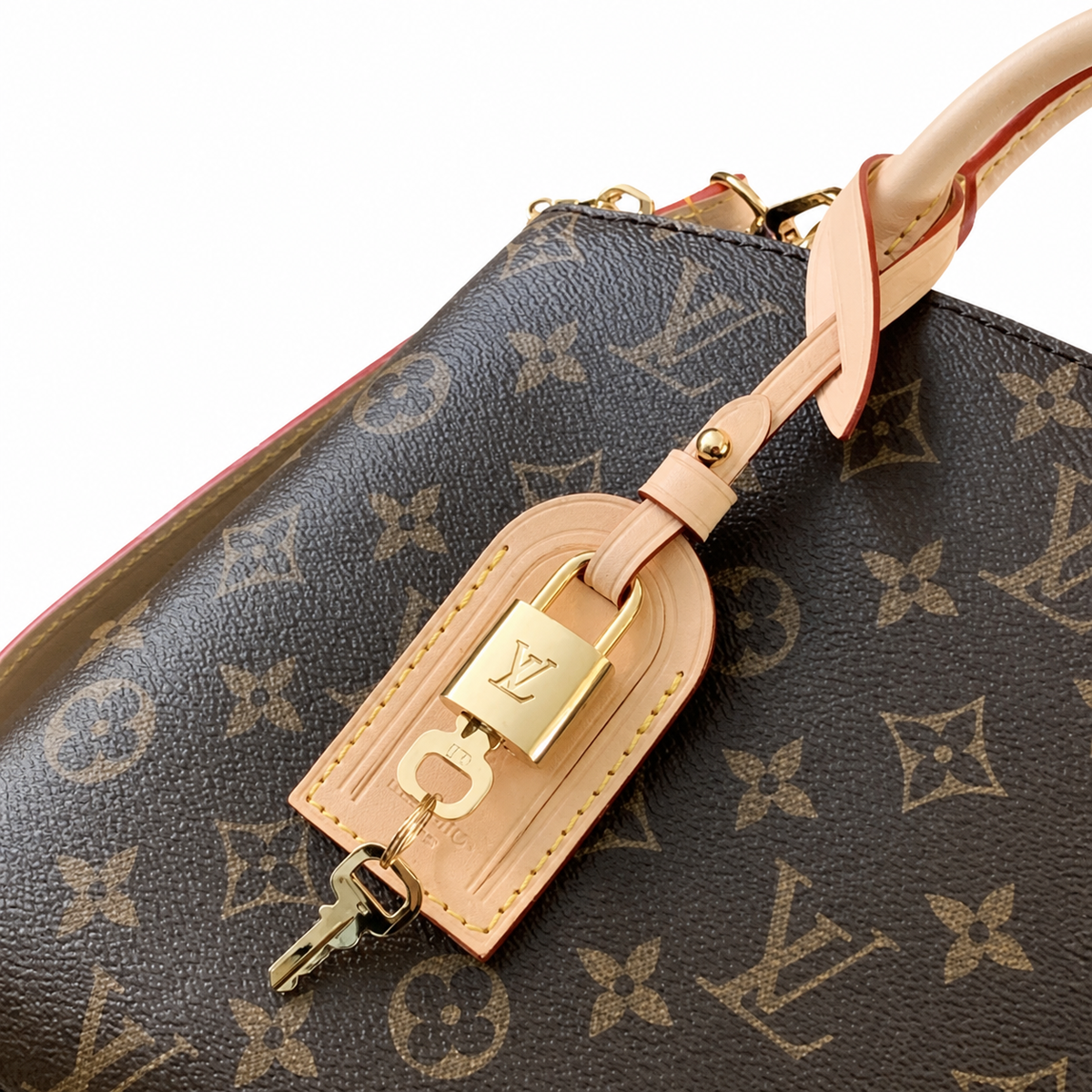 Louis Vuitton Montaigne — Monogram Canvas, Vachetta Handles & Gold Padlock Tag | MM & PM
