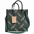 Burberry Heritage Green Monogram Tote Bag