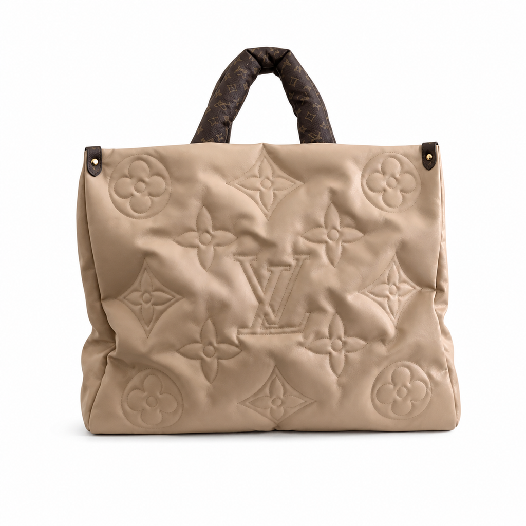 Louis Vuitton Onthego GM — Pillow Quilted Nylon in Dune