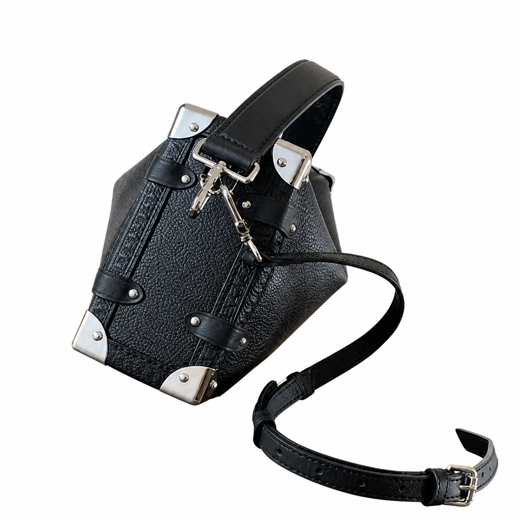 Louis Vuitton Soft Trunk — Noir Calfskin, Silver Corner Fittings & Side Lock Hardware