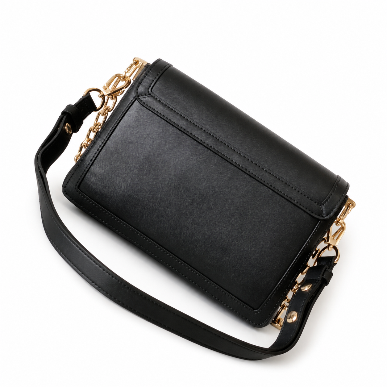 Louis Vuitton Dauphine MM — Noir Smooth Calfskin, Gold Dauphine Lock & Tonal Black