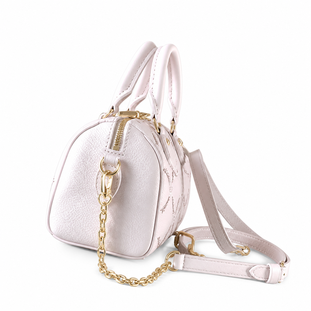 Louis Vuitton Speedy Bandoulière 20 — Mahina Perforated Leather in Rose Poudre with Embroidery