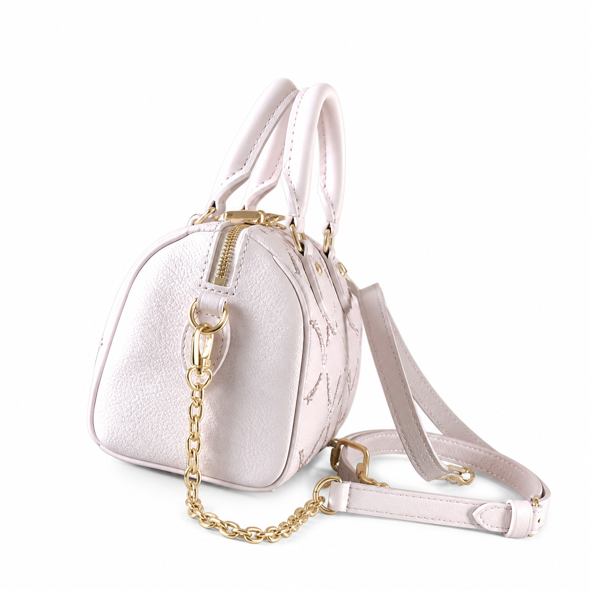 Louis Vuitton Speedy Bandoulière 20 — Mahina Perforated Leather in Rose Poudre with Embroidery